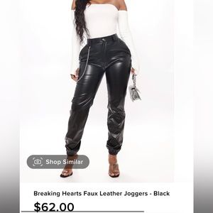 Fashion nova faux leather cargo pants